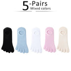 Five Toe Socks — Breathable Cotton Blend for Comfortable Feet (Khaki EU35 - 39) - | Zavonix