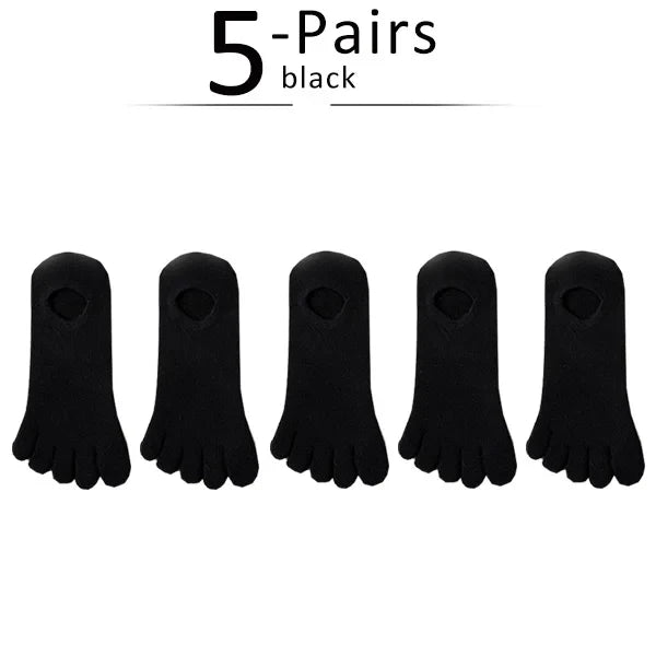 Five Toe Socks — Breathable Cotton Blend for Comfortable Feet (Khaki EU35 - 39) - | Zavonix