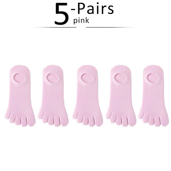Five Toe Socks — Breathable Cotton Blend for Comfortable Feet (Pink EU35 - 39) - | Zavonix