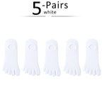 Five Toe Socks — Breathable Cotton Blend for Comfortable Feet (WHITE EU35 - 39) - | Zavonix