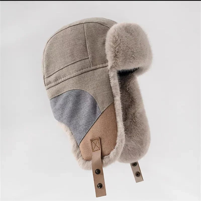 "Fjordhelm" Aviator - Style Trapper Cap (Khaki ) - | Zavonix