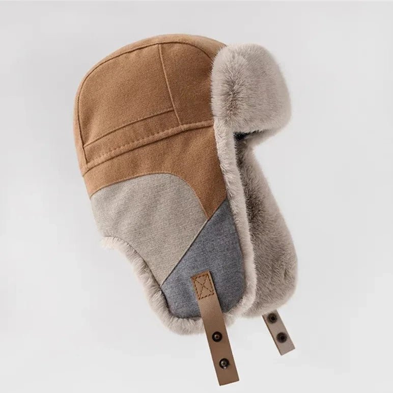 "Fjordhelm" Aviator - Style Trapper Cap (Khaki ) - | Zavonix