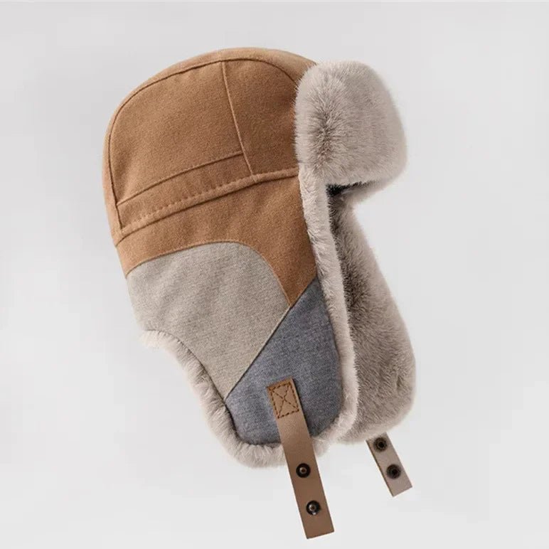 "Fjordhelm" Aviator - Style Trapper Cap (Khaki ) - | Zavonix