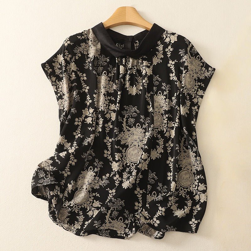 FLAX FABRIC BLOUSE (XS ) - | Zavonix