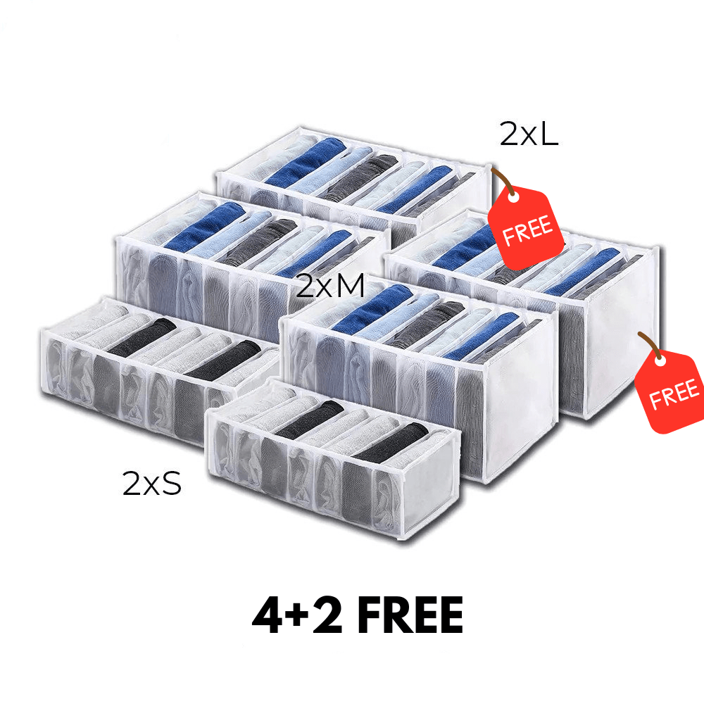 Flexi Grid Organizer - No More Clutter in Your Closet (6 pieces (4+2 FREE) ) - Homegoods | Zavonix
