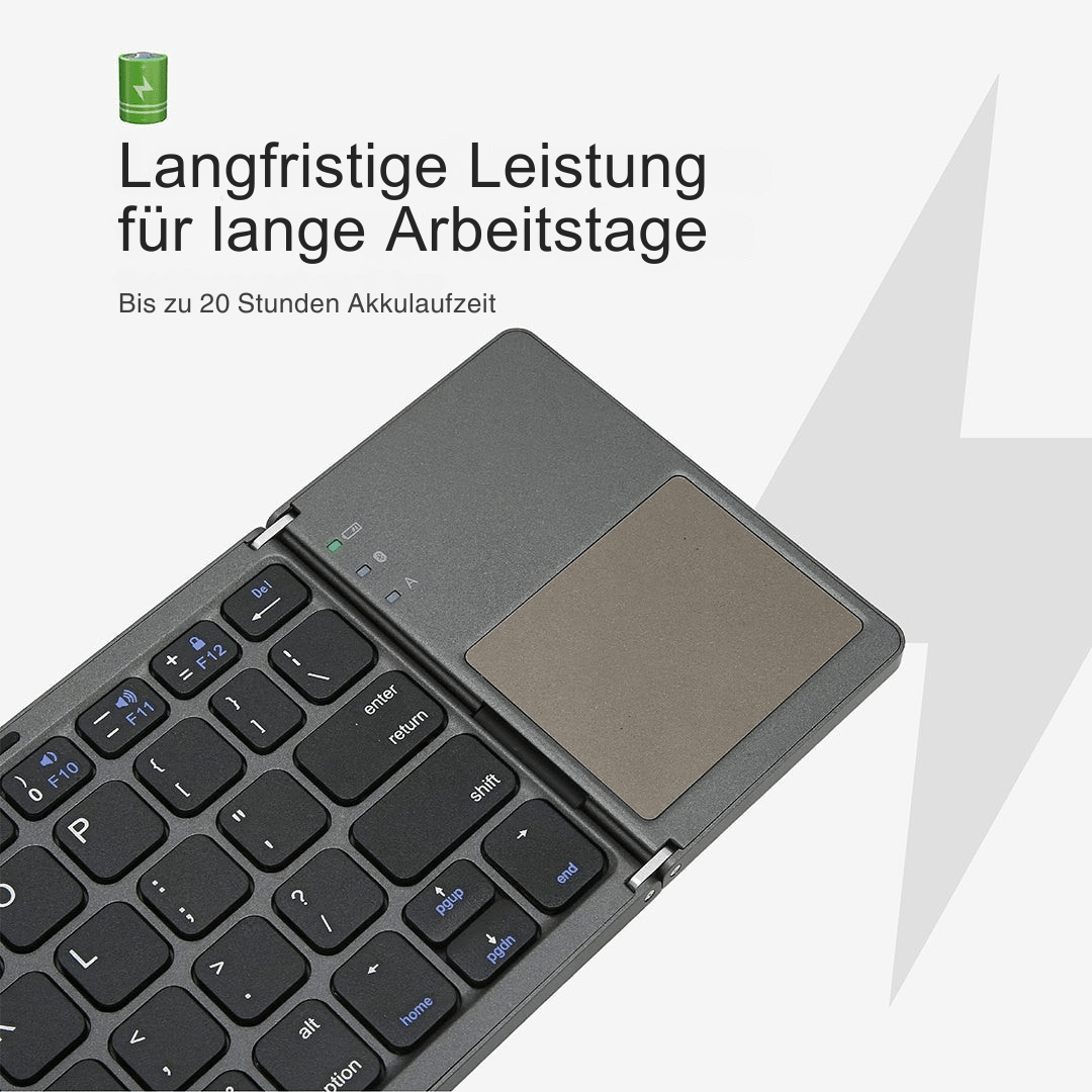 FlexType Mini Bluetooth Keyboard Portable Power Typing (302x97x18mm Black) - Bluetooth Keyboard | Zavonix
