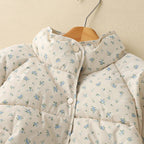 FloraHeat Puffer™ — Command Attention with Cozy, Head - Turning Warmth (Cream - Blue XS) - | Zavonix