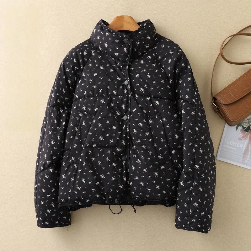 FloraHeat Puffer™ — Command Attention with Cozy, Head - Turning Warmth (Black XS) - | Zavonix