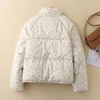 FloraHeat Puffer™ — Command Attention with Cozy, Head - Turning Warmth (Cream - Blue XS) - | Zavonix