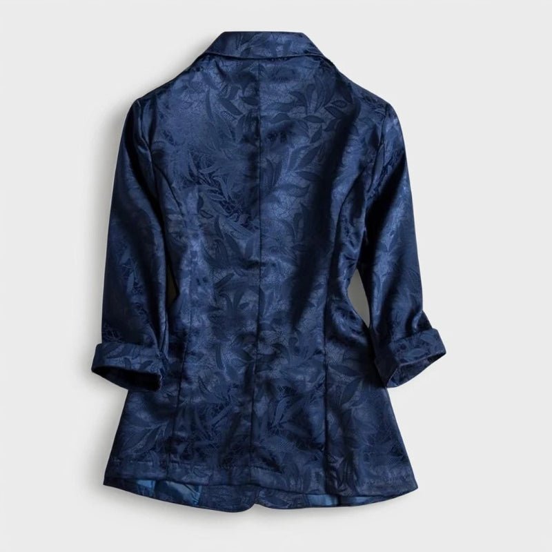 FLORAL ELEGANT BLAZER (Navy Blue XS) - | Zavonix
