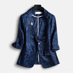 FLORAL ELEGANT BLAZER (Navy Blue XS) - | Zavonix