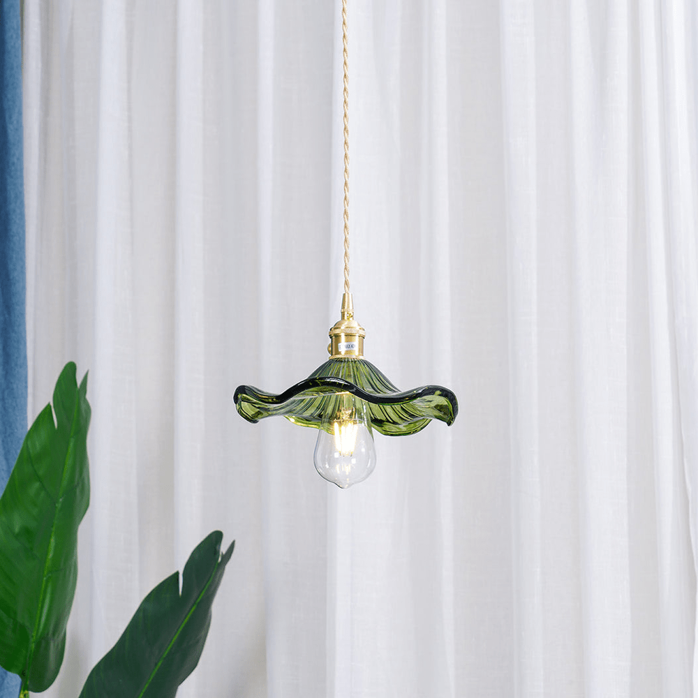Floral Glass Pendant Light – Elegant Flower Design LED Hanging Light for Kitchen and Living Room Ambience 3