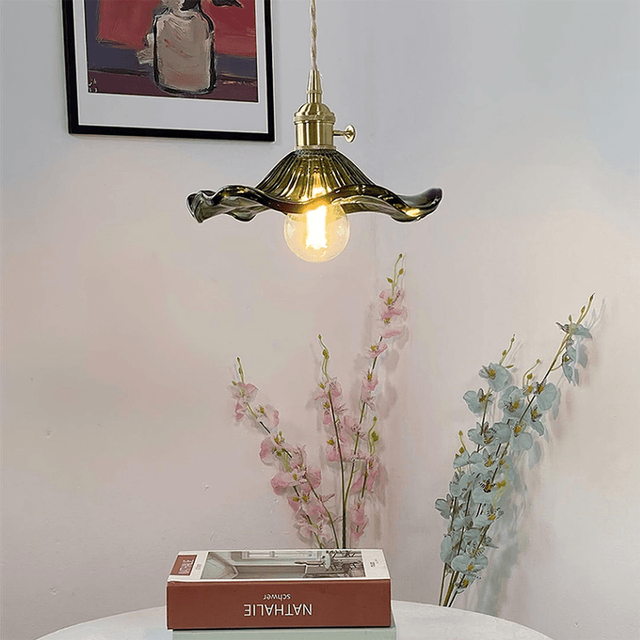 Floral Glass Pendant Light – Elegant Flower Design LED Hanging Light for Kitchen and Living Room Ambience 4