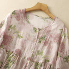 FLORAL TEXTURE BLOUSE (XS ) - | Zavonix
