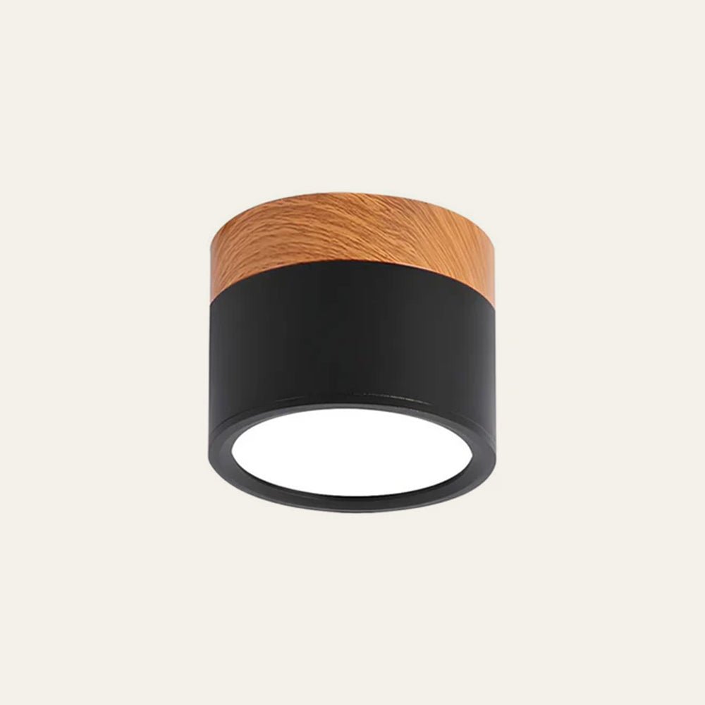 Flush Mount Ceiling Light with Energy-Efficient LED – Pink Wood Finish for Compact Spaces 13