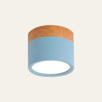 Flush Mount Ceiling Light with Energy-Efficient LED – Pink Wood Finish for Compact Spaces 11