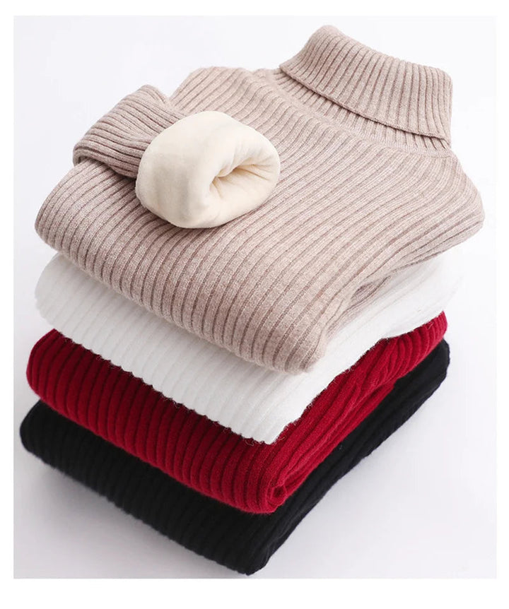 Stack of folded ribbed kids&
