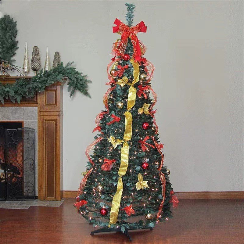 FrostLuxe™ Folding Christmas Tree — Spark Instant Holiday Magic with Effortless Glamour (1.2m / 3.9ft ) - | Zavonix