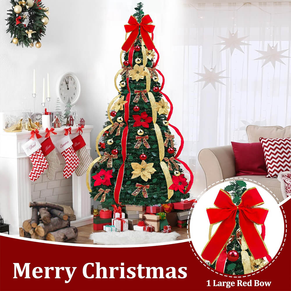 FrostLuxe™ Folding Christmas Tree — Spark Instant Holiday Magic with Effortless Glamour (1.2m / 3.9ft ) - | Zavonix
