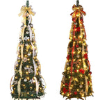 FrostLuxe™ Folding Christmas Tree — Spark Instant Holiday Magic with Effortless Glamour (1.2m / 3.9ft ) - | Zavonix
