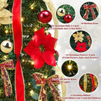 FrostLuxe™ Folding Christmas Tree — Spark Instant Holiday Magic with Effortless Glamour (1.2m / 3.9ft ) - | Zavonix