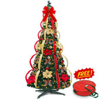 FrostLuxe™ Folding Christmas Tree — Spark Instant Holiday Magic with Effortless Glamour (1.2m / 3.9ft ) - | Zavonix