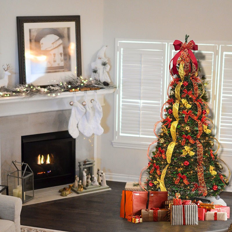 FrostLuxe™ Folding Christmas Tree — Spark Instant Holiday Magic with Effortless Glamour (1.2m / 3.9ft ) - | Zavonix