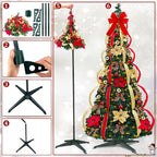 FrostLuxe™ Folding Christmas Tree — Spark Instant Holiday Magic with Effortless Glamour (1.2m / 3.9ft ) - | Zavonix