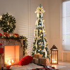 FrostLuxe™ Folding Christmas Tree — Spark Instant Holiday Magic with Effortless Glamour (1.2m / 3.9ft ) - | Zavonix