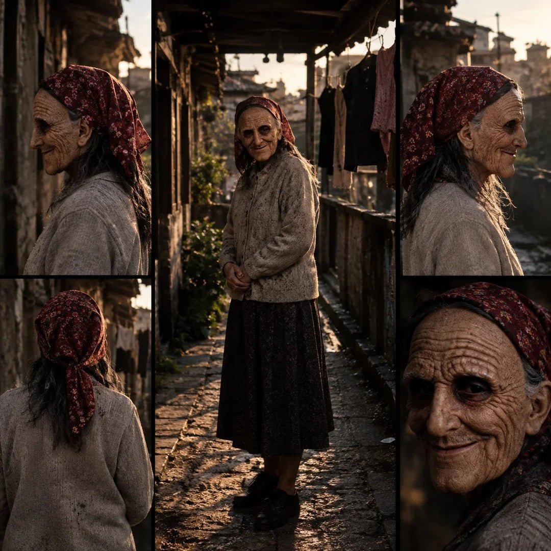 Full Head Latex Elderly Character Mask Product Image 03