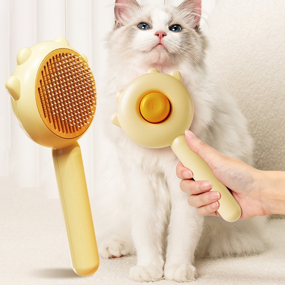 FurEase — Self-Cleaning Slicker Brush for Cats and Dogs