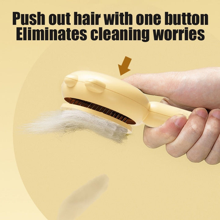 FurEase — Self-Cleaning Slicker Brush for Cats and Dogs