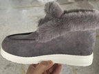 Fuzzy Bliss Eco Suede Fur Lined Sneakers (Black 4) - | Zavonix