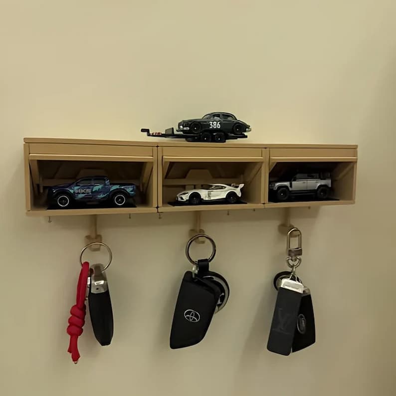 GaragePulse™ — Transform Every Key Drop into a Heart - Racing Celebration of Your Car Passion (Beige ) - Car Garage Key Holder | Zavonix
