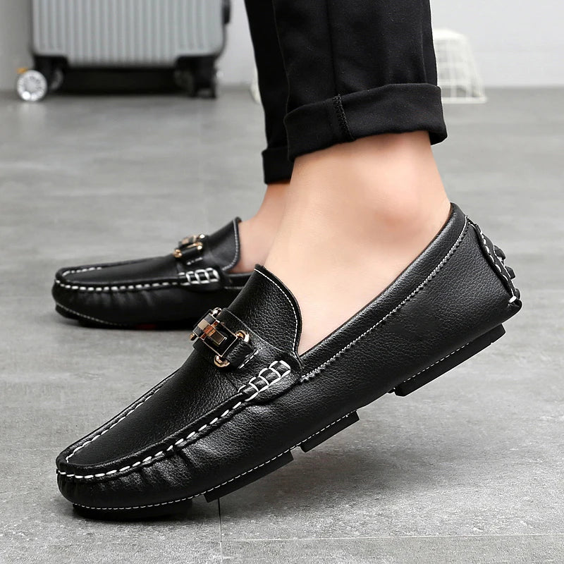 Gardo Hide slip - ons (Black US 6 / EU 38) - | Zavonix