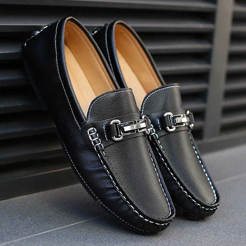 Gardo Hide slip - ons (Black US 6 / EU 38) - | Zavonix
