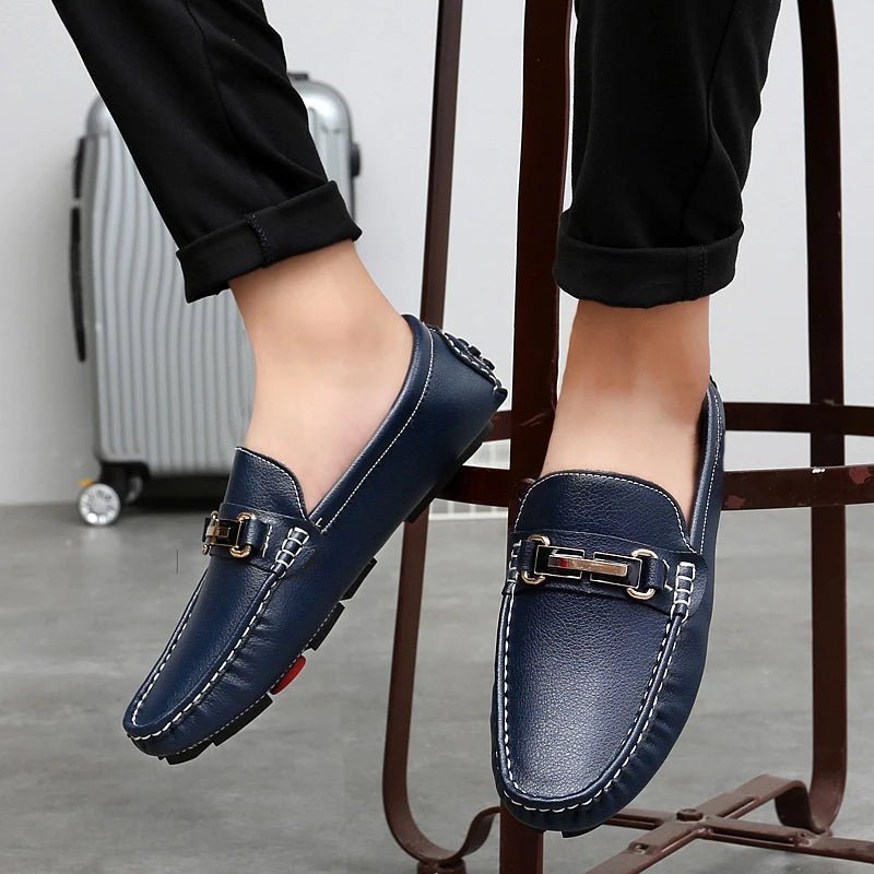 Gardo Hide slip - ons (Blue US 6 / EU 38) - | Zavonix