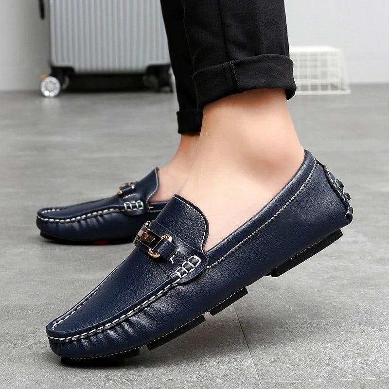 Gardo Hide slip - ons (Blue US 6 / EU 38) - | Zavonix