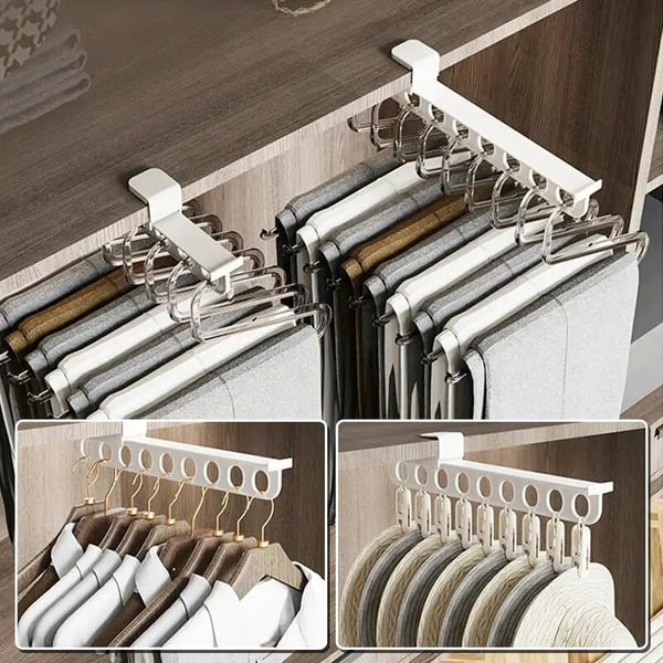 GarmaFlex™ - Expandable Garment Hanger (Gray ) - Ausziehbare Schiebehängestange | Zavonix