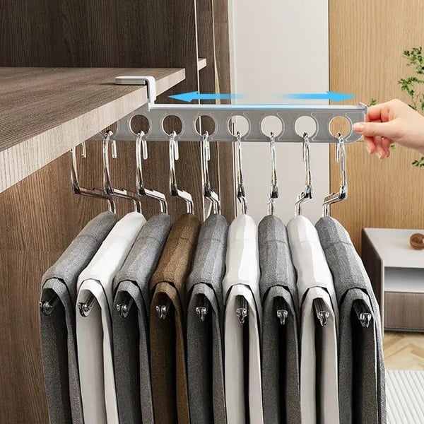 GarmaFlex™ - Expandable Garment Hanger (Gray ) - Ausziehbare Schiebehängestange | Zavonix