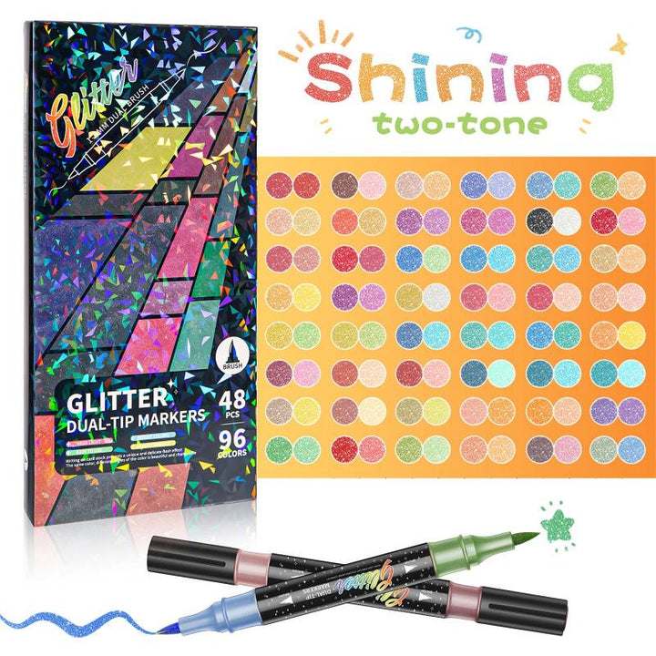 Gemstone Dual Tip Glitter Art Marker Set Product Image 05
