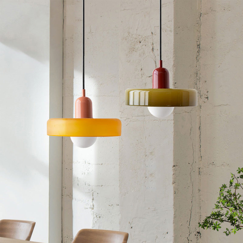 Geometric Glass Ring Pendant Light Product Image 01