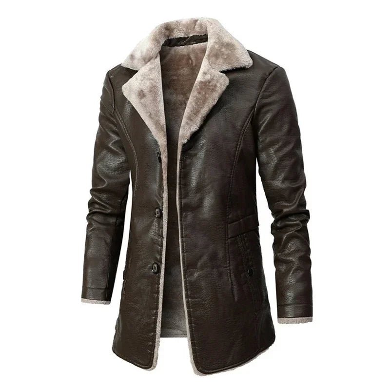 "Giorgia" Vegan Leather Winter Coat (Black XS) - Jacket | Zavonix