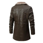 "Giorgia" Vegan Leather Winter Coat (Brown XS) - Jacket | Zavonix