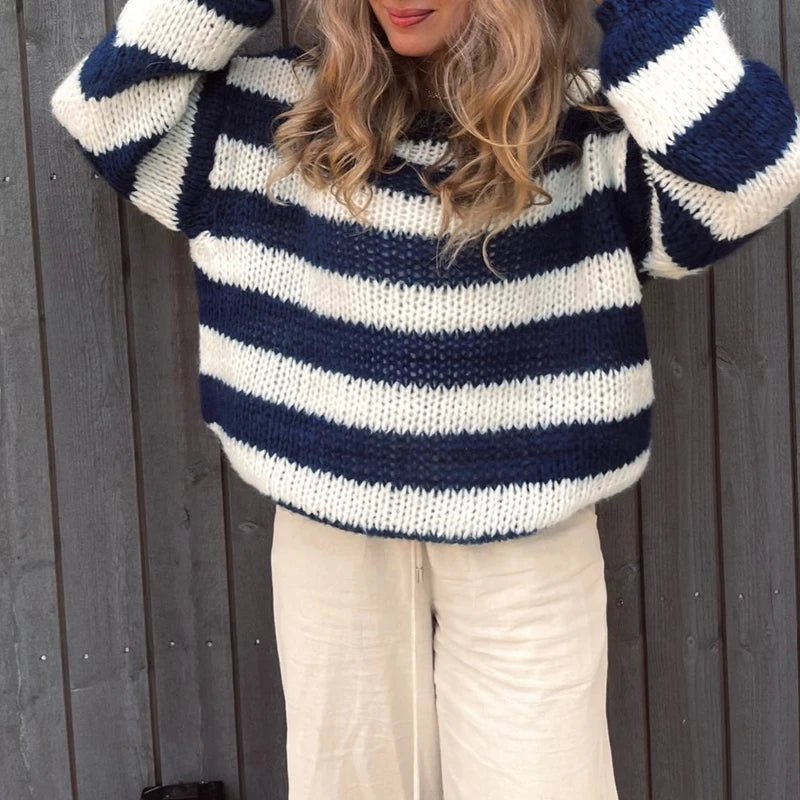Giorina Classic Wealth Style Sweater (Blue S) - | Zavonix