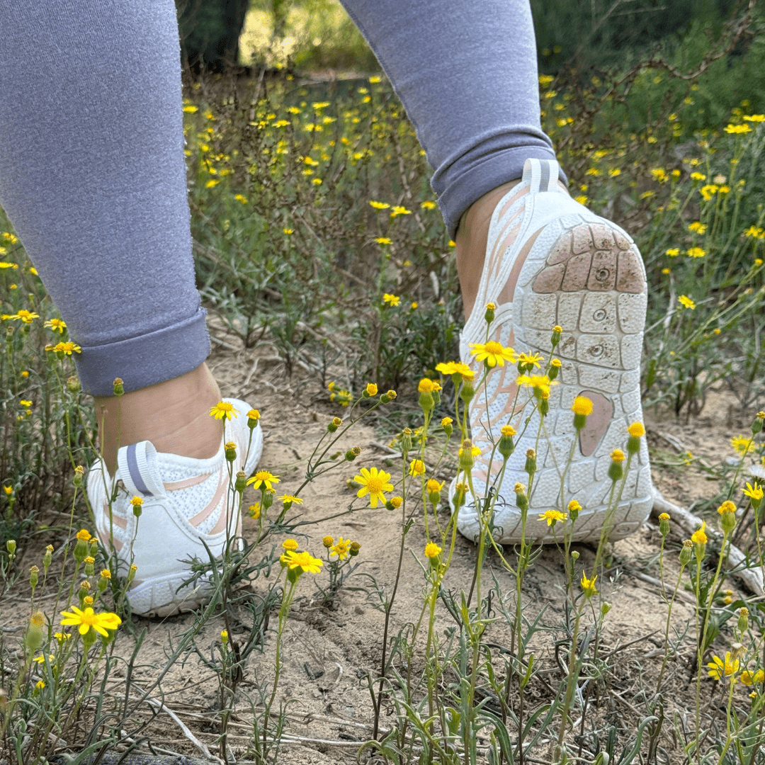 GlideFlex Lightweight Shoes — Breathable Flexible Comfort with Anti - Slip Sole (White Women 5 - 5.5 | Men 4.5 | EU 36) - | Zavonix