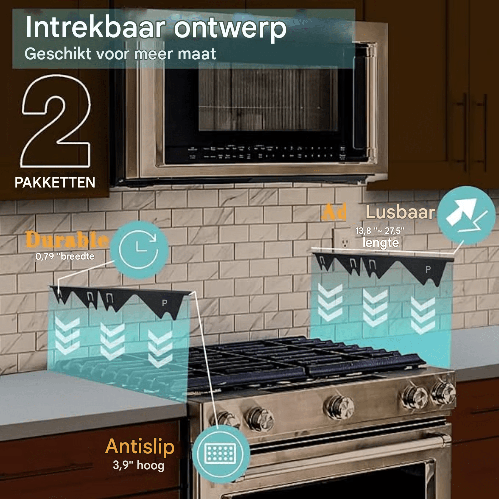 GlideGuard™ — Seal Every Crumb Away for a Spotless, Stress - Free Kitchen (Silver Stainless Steel (2 pieces) ) - Houseware & Kitchen | Zavonix