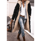 Gloria Women's Puffer Trench Coat | Long Cut, Quilted Design 3