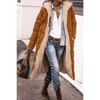 Gloria Women's Puffer Trench Coat | Long Cut, Quilted Design 4