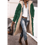 Gloria Women's Puffer Trench Coat | Long Cut, Quilted Design 2
